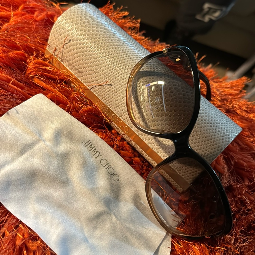 Big frame brown and brown Jimmy choo